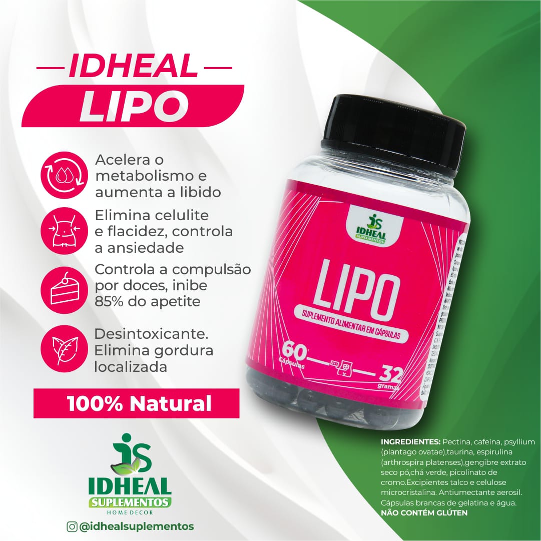 IDHEAL LIPO NATURAL – Suplemento com Ingredientes de Origem Vegetal
